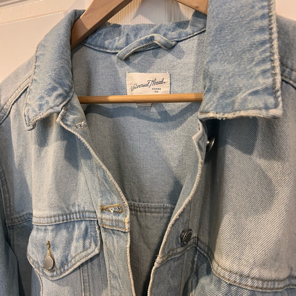 Universal Thread Light Blue Oversized Denim Jacket - image 2